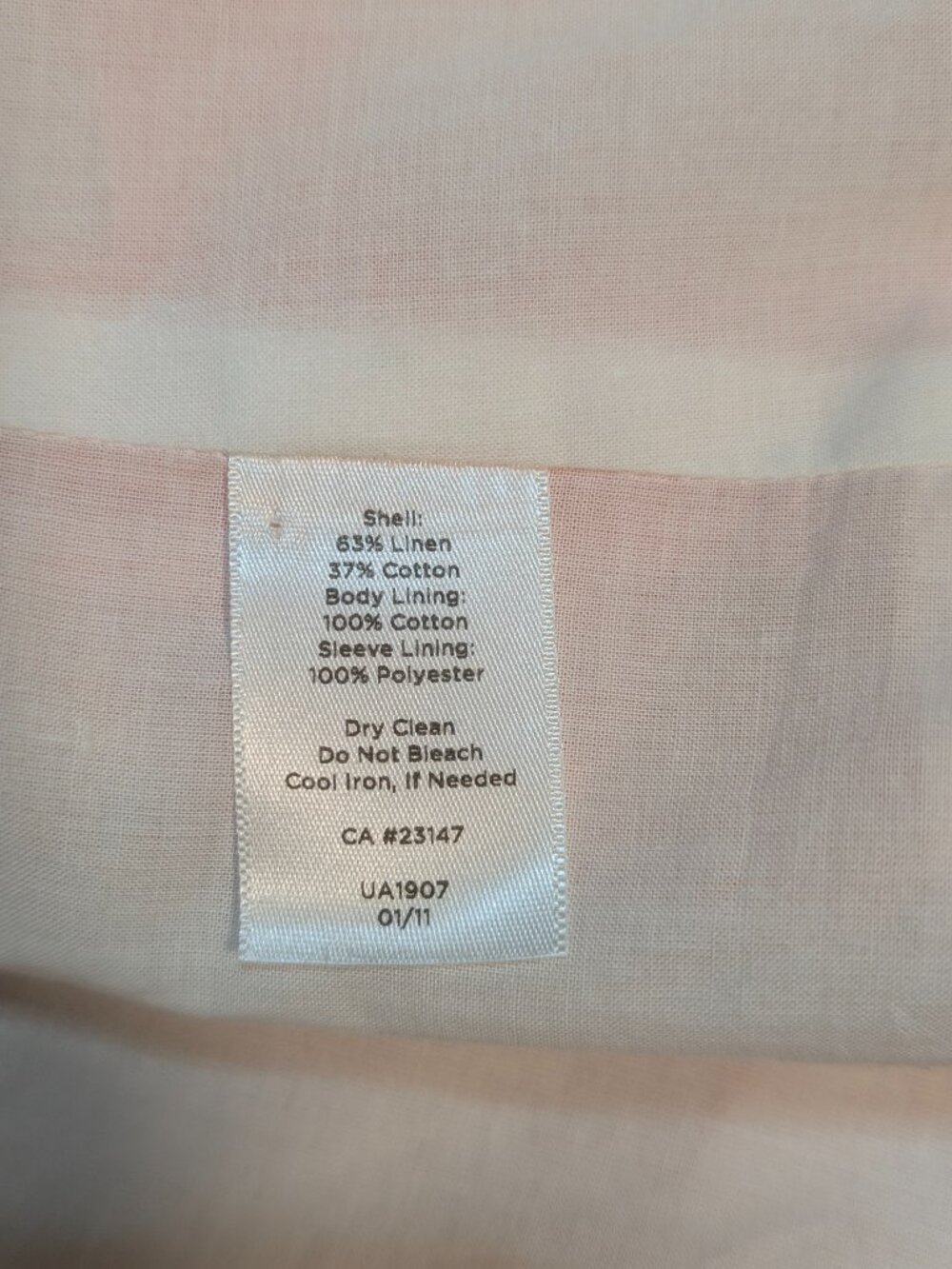 *SALE* Talbots Grace Linen Blend 3/4 Sleeve Blazer Soft Salmon 14P Quiet Luxury - Picture 13 of 16